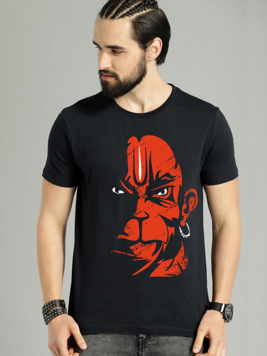 Buy Oversized streetwear Stylish Bajrang Bali Graphic T-shirt Online - RoadTrip®