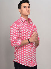 Buy Oversized streetwear Traditional Gajraj Block Printed Shirt Online - RoadTrip®