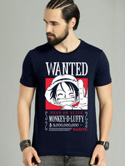 Buy Oversized streetwear Wanted Anime Hero Printed T-shirt Online - RoadTrip®