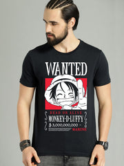 Buy Oversized streetwear Wanted Anime Hero Printed T-shirt Online - RoadTrip®