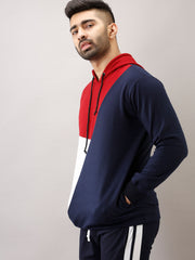 Multi Colour Block Full Sleeves Hoodie - Road Trip