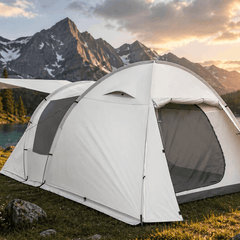 2 ROOM WHITE OUTDOOR TENT | 100% SNOW PROOF & WATER PROOF | SIZE 5-6 PERSON
